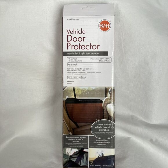 K&H Pet Products Vehicle Door Protector Tan 19” X 27” - Picture 2 of 4
